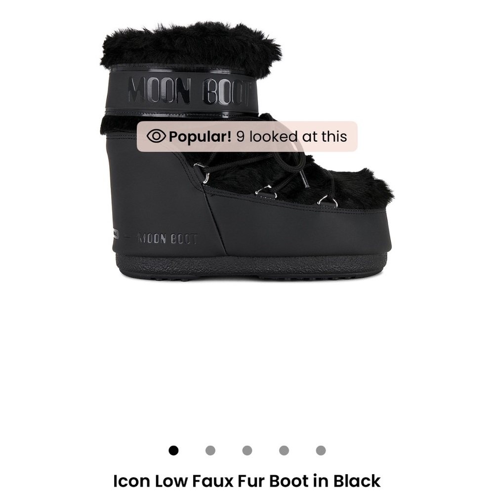 Moon Boot Black Fur Winter Boots